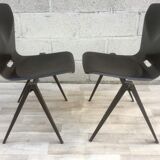 Pair of vintage chairs compass legs galvanitas s22