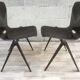 Pair of vintage chairs compass legs galvanitas s22