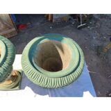 Pair of 19th-century cast iron Medici vases