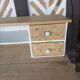 Shabby chic white patinated desk with drawers