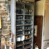 Industrial cabinet with sliding curtain