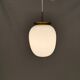 Old hanging lamp in milky white opal glass and brass top/suspension. Danish design 1930s