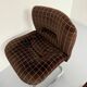 6 old tubular and velvet chairs Italian design from the 70s