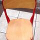 Children's wooden and red metal chair 1970