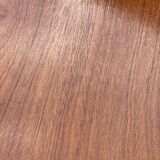 Vintage teak side table with metal magazine rack