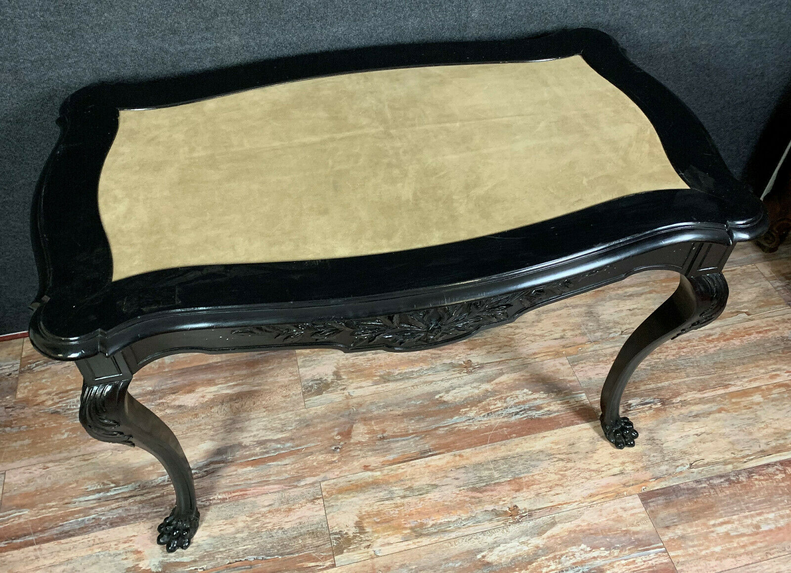 Napoleon III period games table in lacquered wood