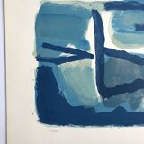 Bram van velde, mp 127, 1973. original lithograph signed in pencil