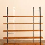 Large industrial handmade shelf in pine and metal