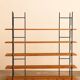 Large industrial handmade shelf in pine and metal