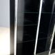 Vitrine vintage en métal chromé et verre fumé, design années 1970