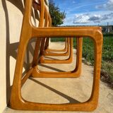 Suite de 4 chaises Baumann « Traineau »
