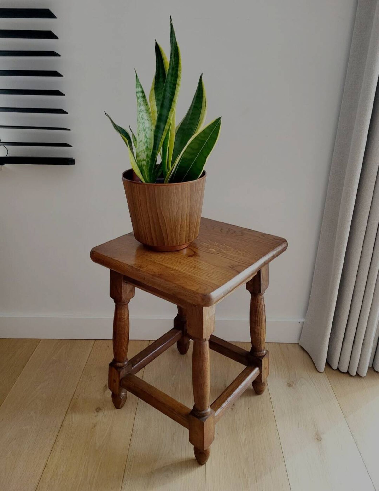Side table, solid wood stool