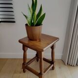 Table d'appoint, tabouret en bois massif