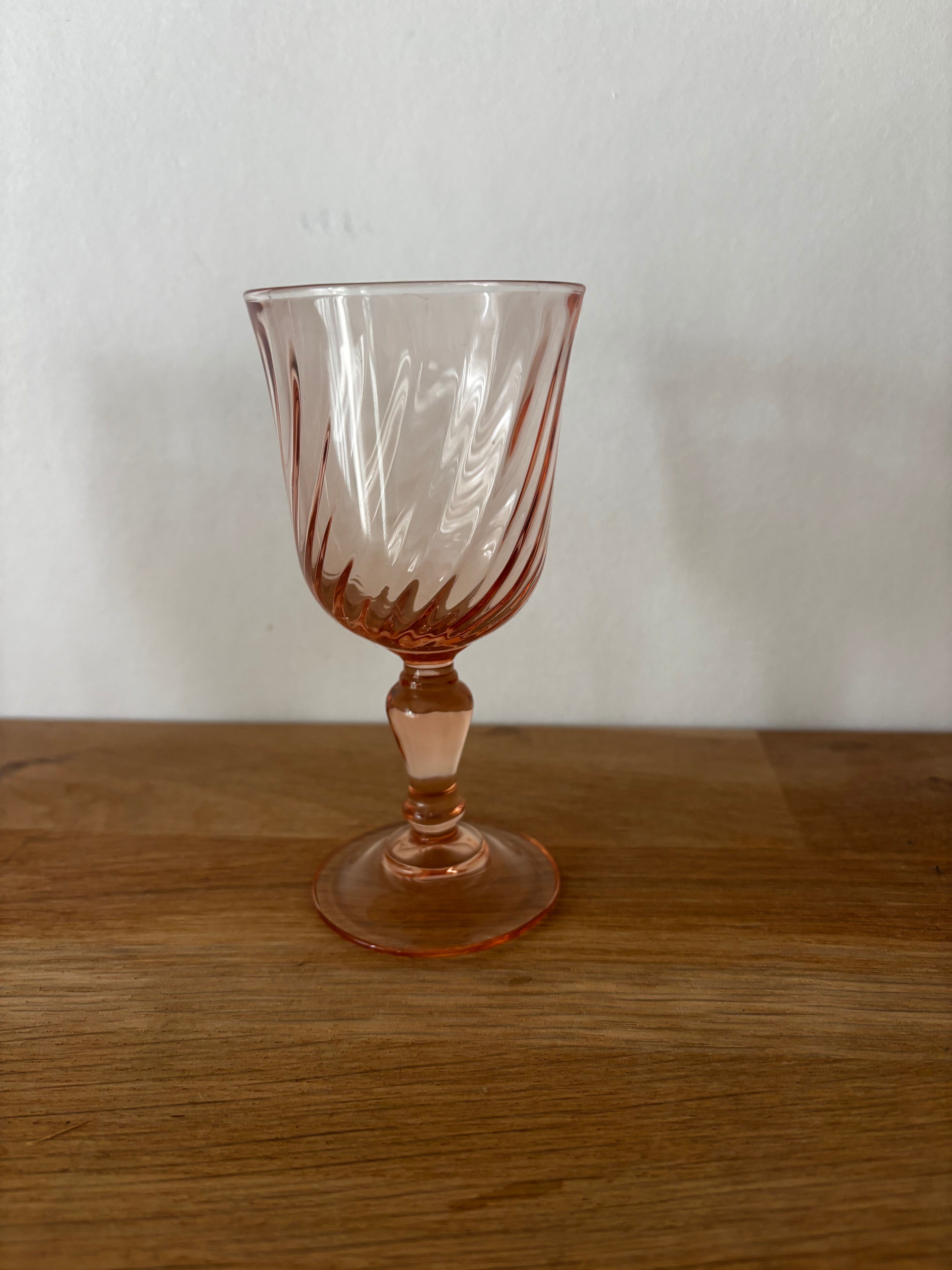 Vintage lot de 3 verres à vin Rosaline