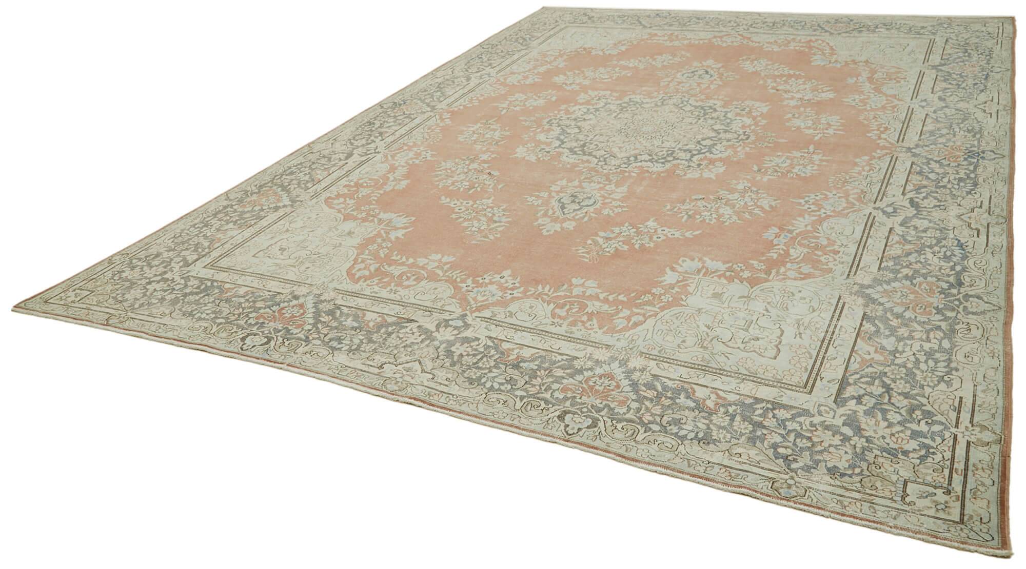 Handmade Oriental Contemporary 1980s 293 cm x 416 cm Beige Wool Carpet