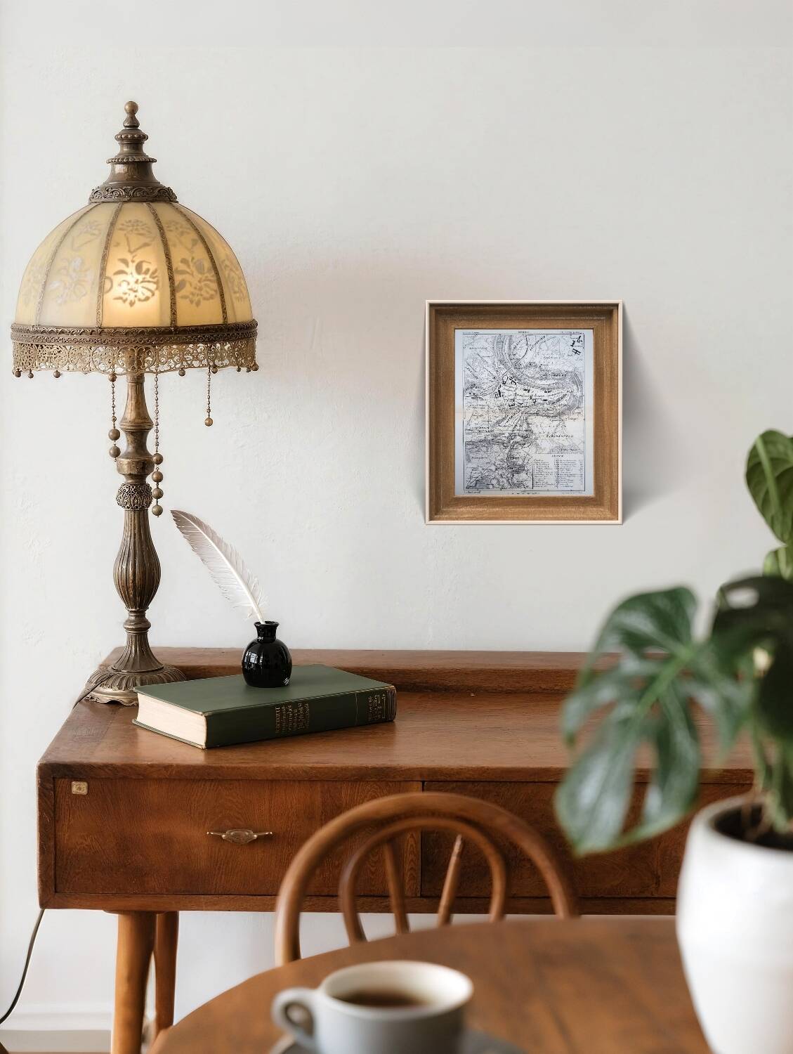 Bern, old map, printed in 1844.