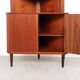 Vintage Danish teak corner cabinet with display case, 1960s