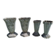 2 pairs of aluminum vases 1900