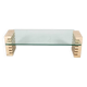 Mid-Century Modern Coffee Table, Glass and Travertine, Italy, 1970S
