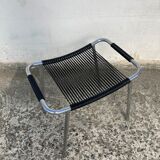 Black and chrome scoubidou stool
