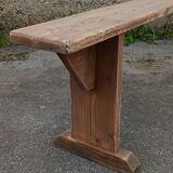 Antique pine farmhouse bench, 200 cm
