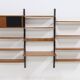 Rare Scandinavian Wall Mounted Plywood Shelving Unit 1950s