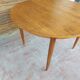 Scandinavian design teak table with extension cord