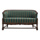 1950s, Danish 2-seater sofa, green furniture wool, oak wood.