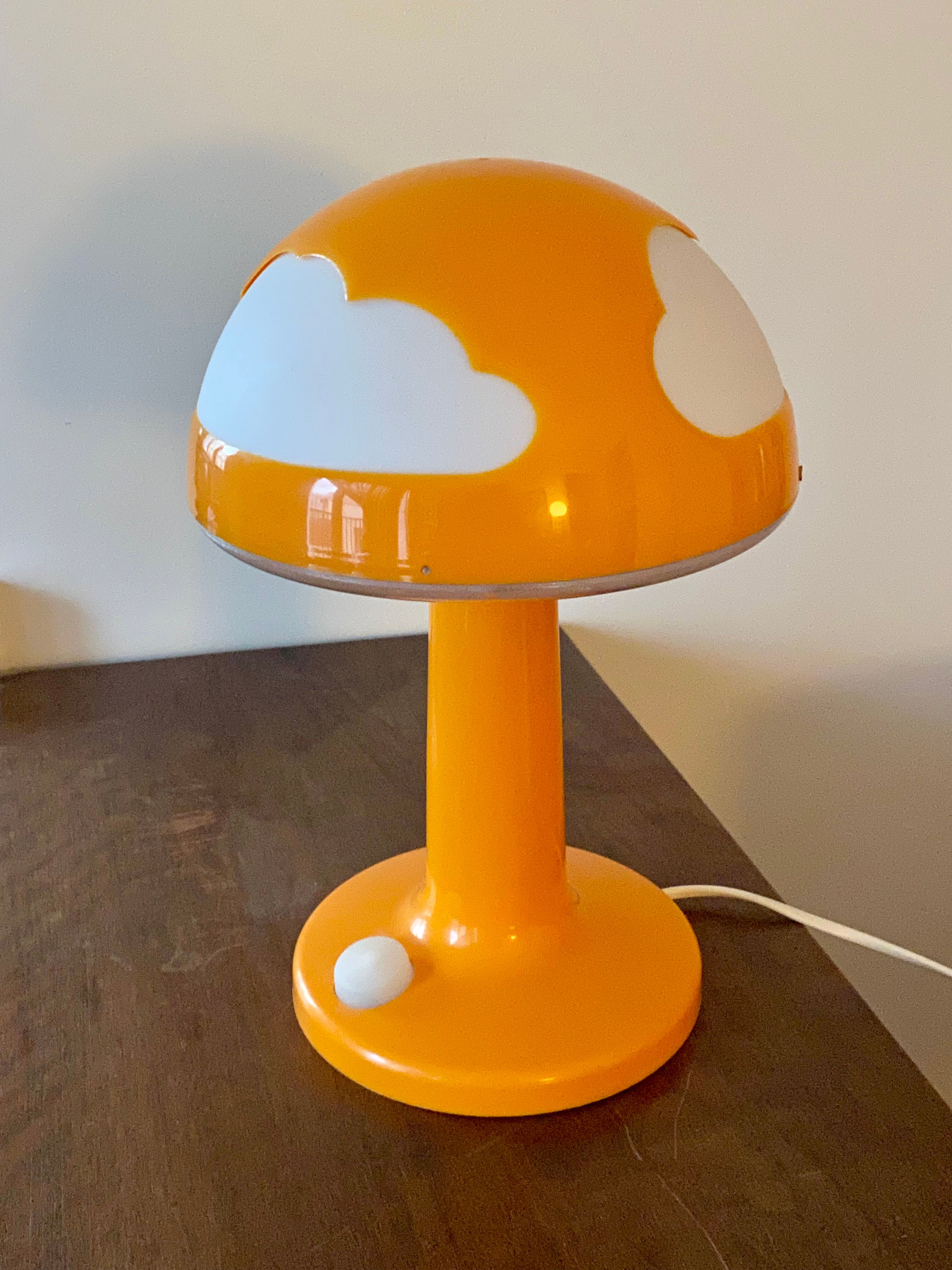 Cloud mushroom lamp Skojig Ikea orange design Henri Preutz
