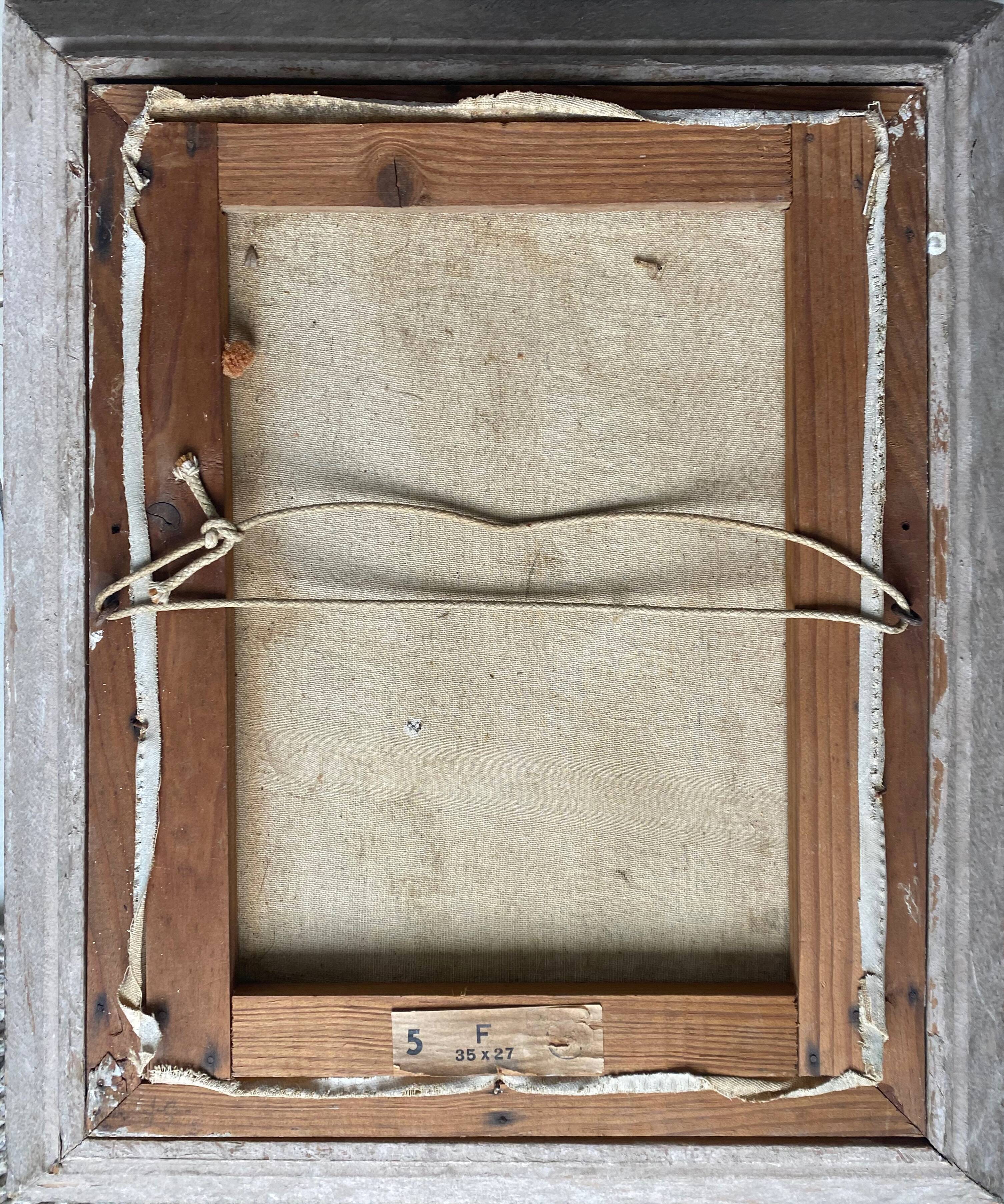 Painting "Rue de Montmartre" school of Paris HST signed with frame