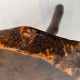 Brutalist vintage coffee table and 2 stools