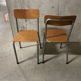 Pair of 80s school chairs