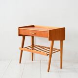 1950s/60s Scandinavian vintage bicolor teak nightstand