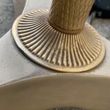 Vintage brass floor lamp in scale and opaline 1950