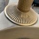 Vintage brass floor lamp in scale and opaline 1950