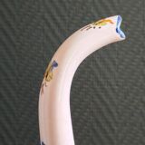 Vintage Glazed Earthenware Ewer/Pitcher – Hand-Painted Floral Decoration