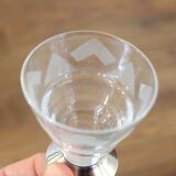 Art Deco liqueur set, glass & silver-plated metal ARGIT