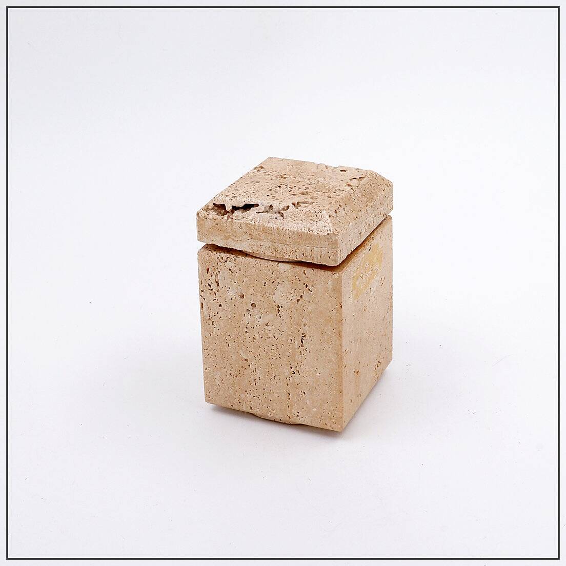 Travertine box, Italian design from the 60s-70s