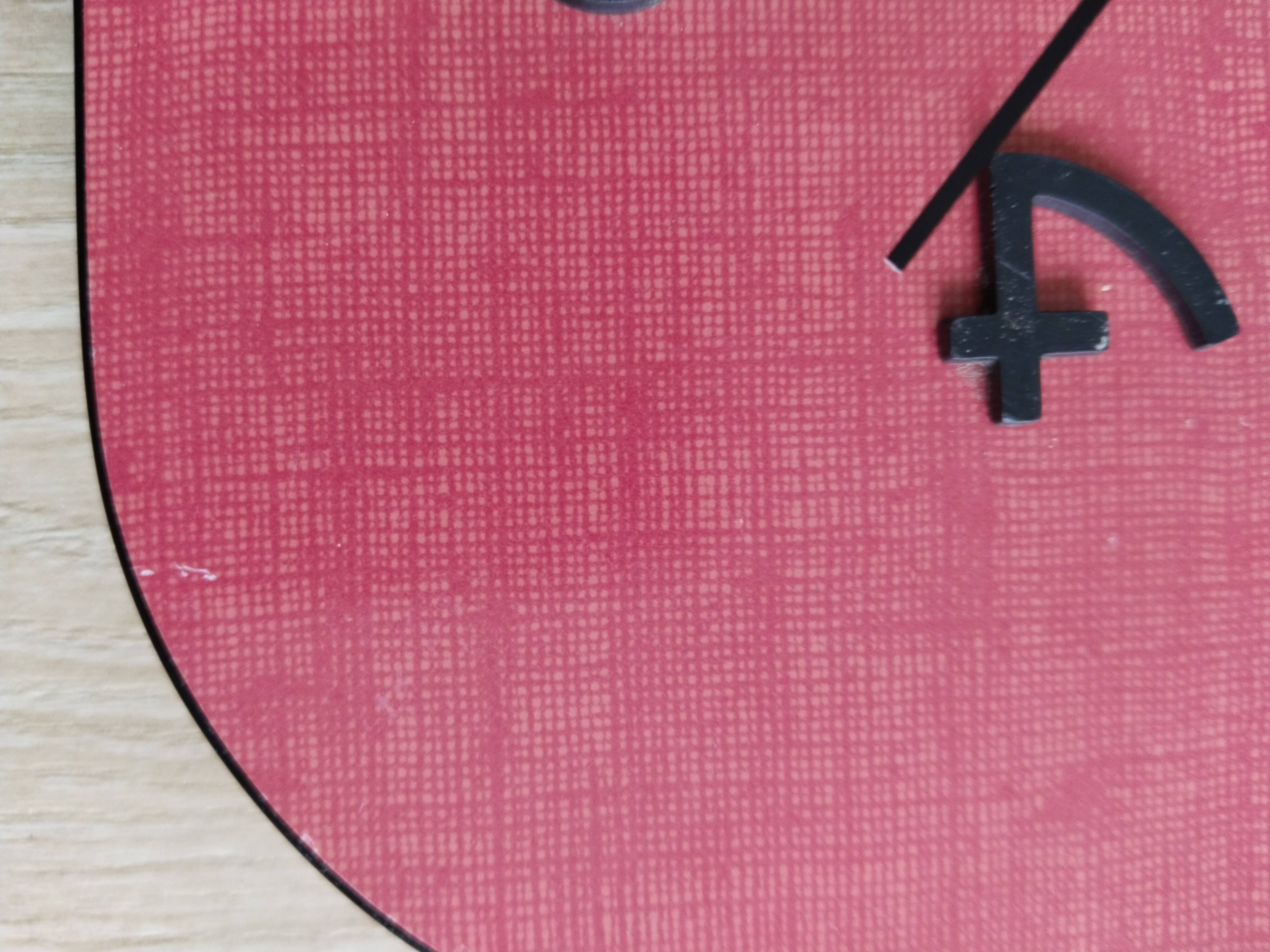 Pendulum in red and black formica, vintage, 1950s, functional