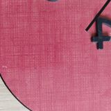 Pendulum in red and black formica, vintage, 1950s, functional