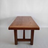 Brutalistic coffee table in solid wood of the years 60