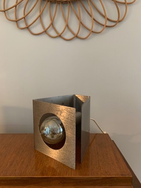 Stainless steel lamp 1970