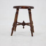 1940s Wooden Stool, Czechoslovakia