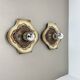 Set of Two POP ART Ceramic Fat Lava Wall Lights by ARO Lights Germany 1970s