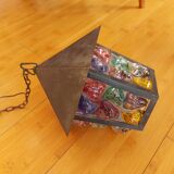 Pendant light, stained glass vestibule lantern