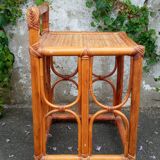 Rattan side table