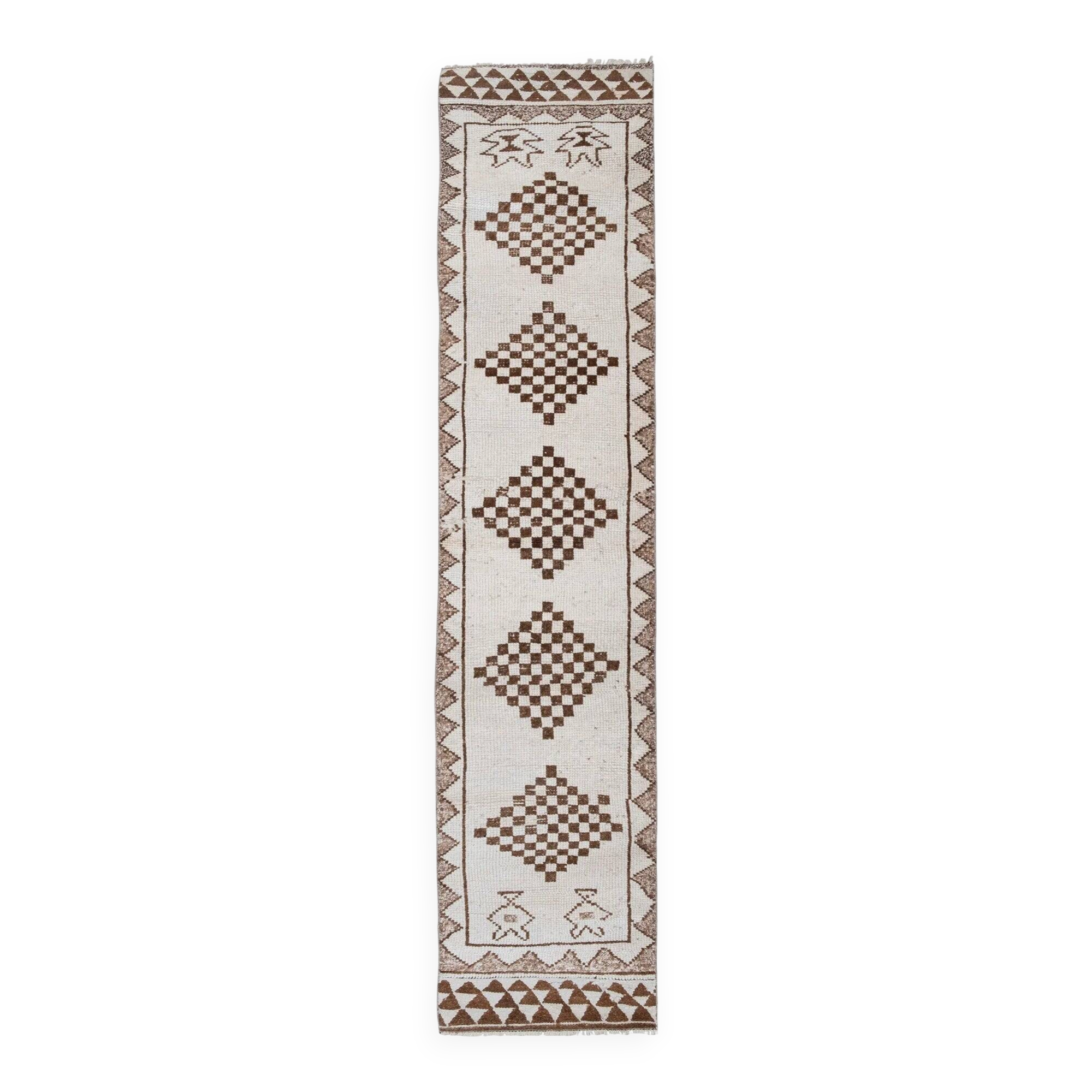 Tapis de couloir turc vintage 78x350 cm