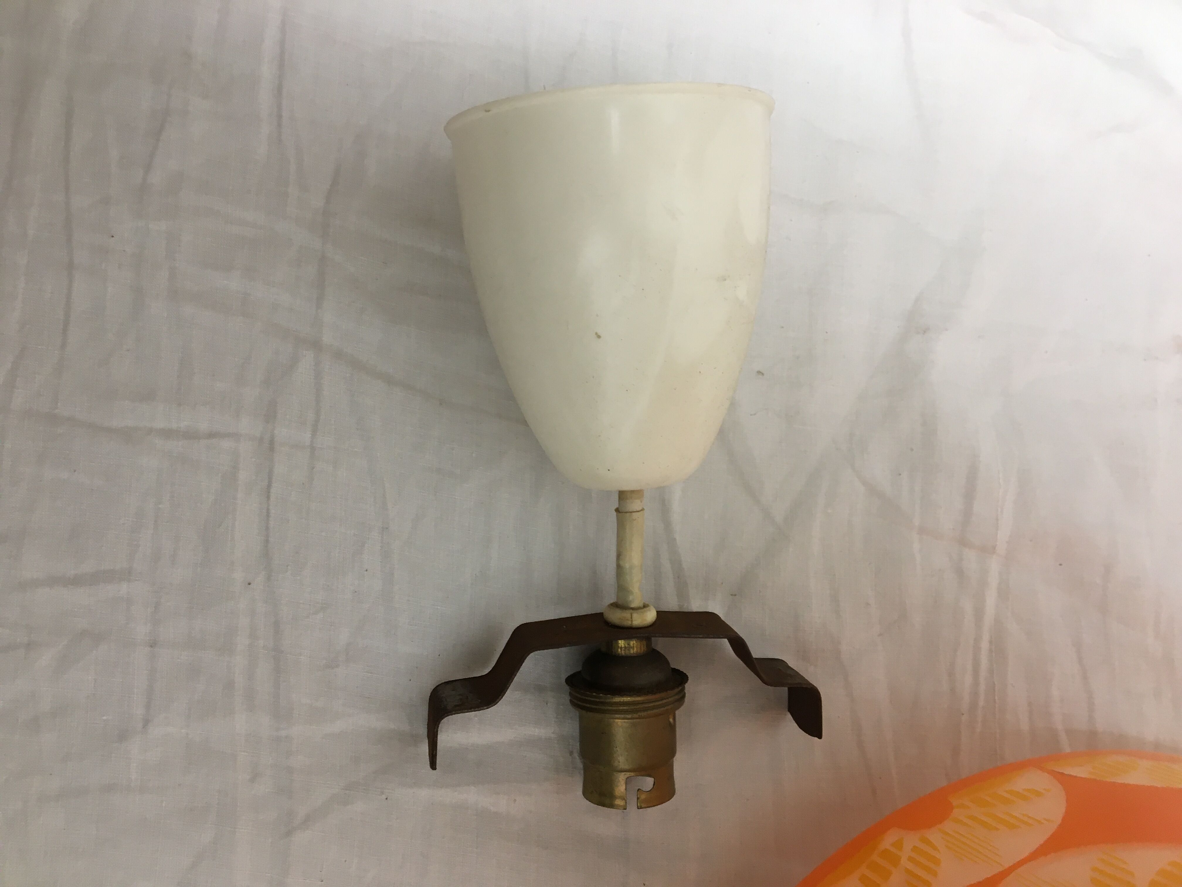 Orange opaline chandelier year 60