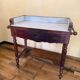 Bureau coiffeuse en bois et marbre