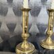 Pair of brass push candle holders – Late 19th century
